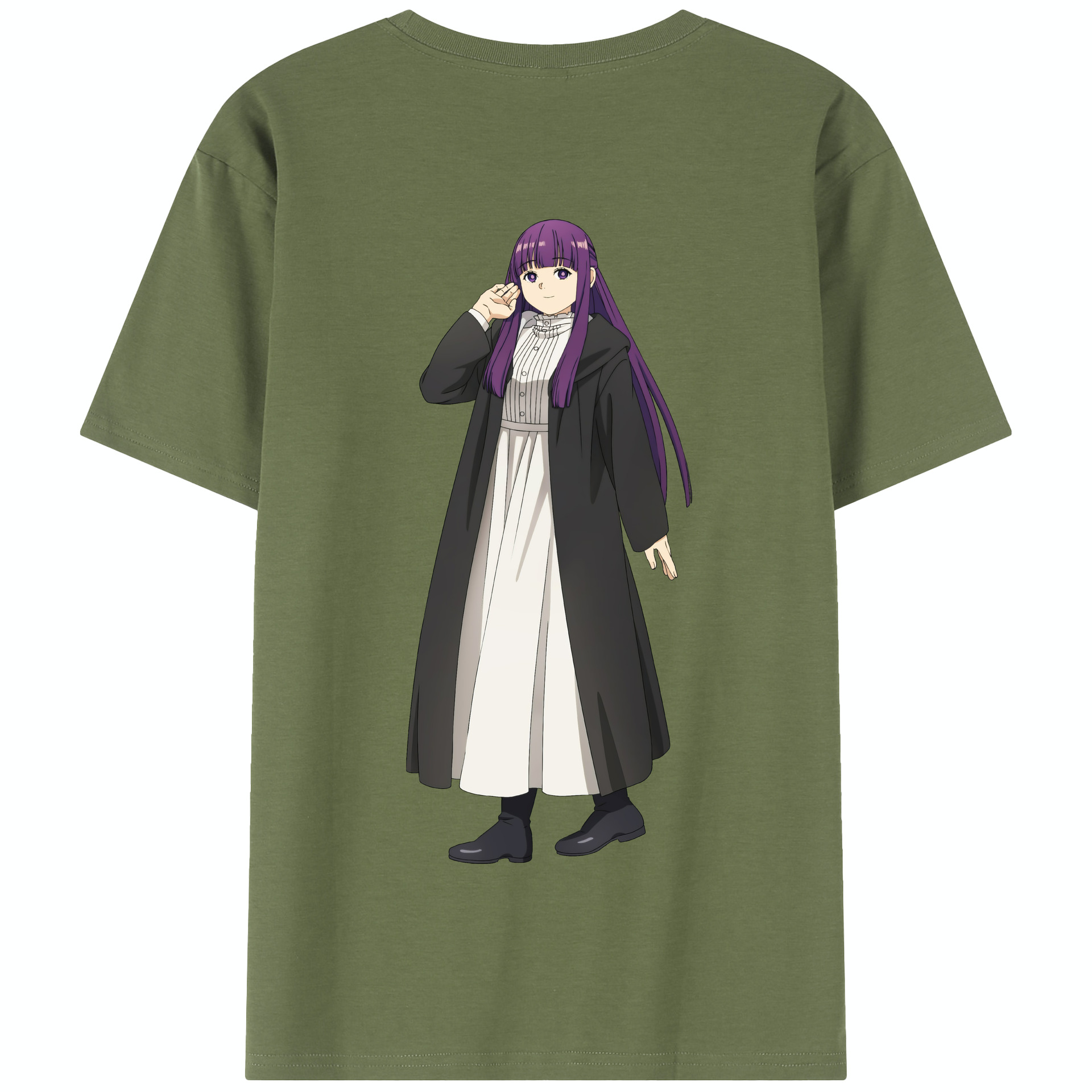 （画像用） 葬送のフリーレン Frieren 綿100％半袖Tシャツ（背面プリント）